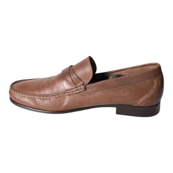 SANDRO MOSCOLONI Diego Brown Leather Loafer Size 11D - Picture 6 of 9